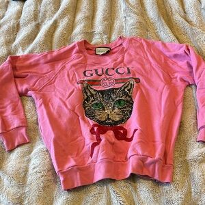 Gucci Pink Sweatshirt with Cat Design